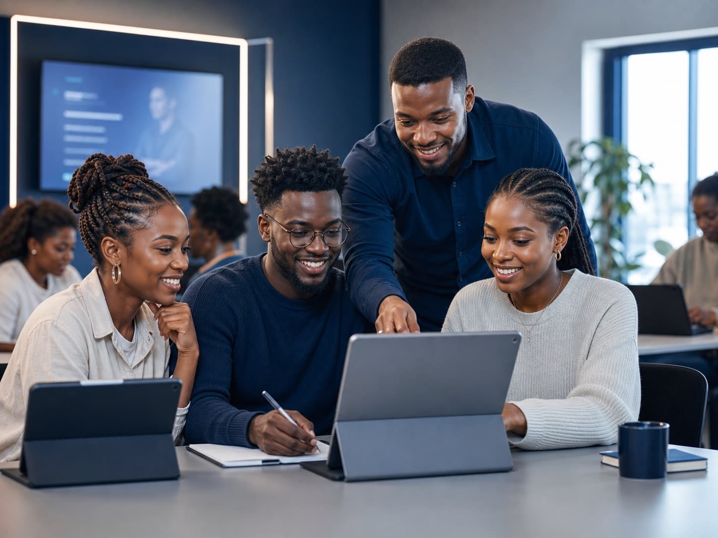 Students in an online learning environment